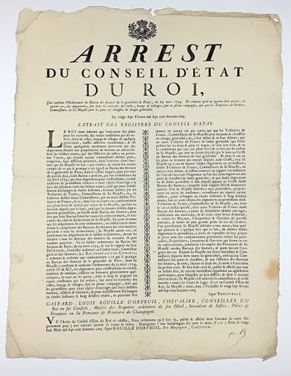 CHAMPAGNE. 1765. Construction des Routes....