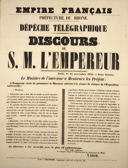 NAPOLÉON III. 1855. EXPOSITION UNIVERSELLE...