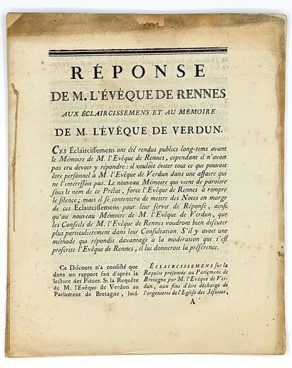 BRETAGNE. Les Pères JÉSUITES du Collège de...