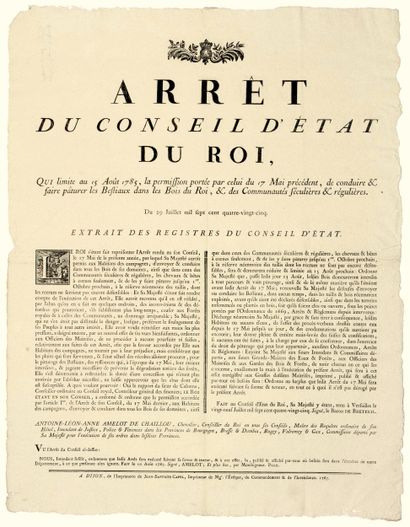 CÔTE-D’OR. BOURGOGNE et BRESSE. 1785. DÉGRADATIONS...