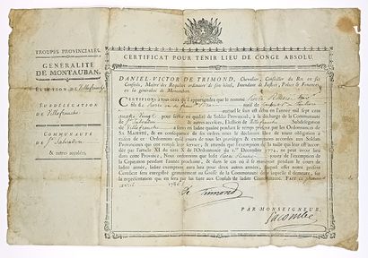 AVEYRON. 1786. ST SALVADOU (12). TROUPES...