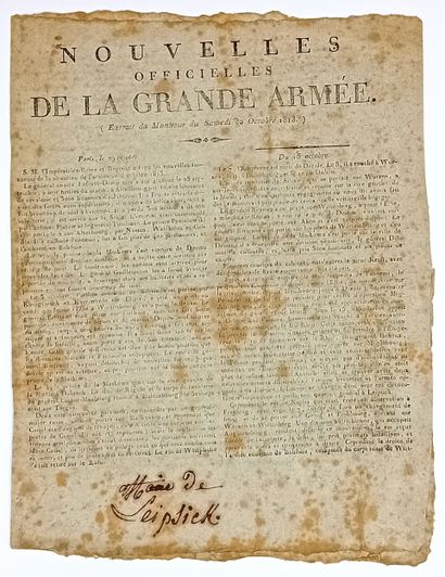 EMPIRE. AFFAIRE DE LEIPSICK. “Nouvelle Officielles...