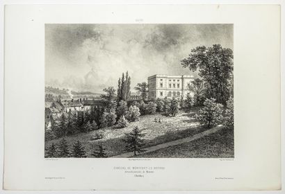 SARTHE. Vue du « CHÂTEAU DE MONTFORT-LE-RETROU,...