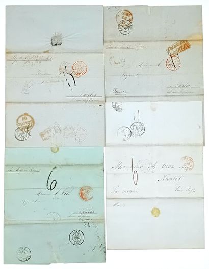 BRÉSIL. NANTES (44). Correspondance de 4...