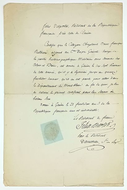 SUISSE. Nicolas Félix DESPORTES (Rouen 1749...