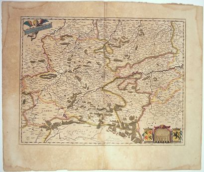 Carte XVIIe s.: BELGIQUE. NAMUR. HANNONIE....