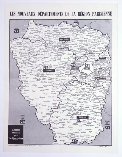 «Les Nouveaux Départements de LA RÉGION PARISIENNE.»...