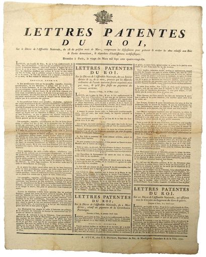 GERS. 1790. « Lettres patentes du ROI, sur...
