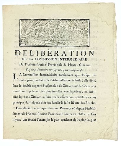 HAUTE GUYENNE – « Délibération de la Commission...