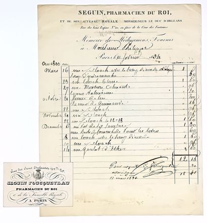 FACTURE de PARIS du 11 Février 1834, de «...