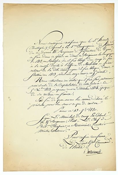 (RETRAITE DE RUSSIE et SIÈGE DE STETTIN 1813)...