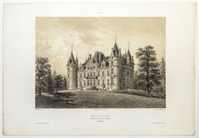 SARTHE. Vue du « CHÂTEAU DU LUART, Arrondissement...
