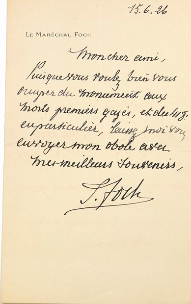Ferdinand FOCH, Maréchal de France (1851...