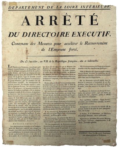 LOIRE ATLANTIQUE. EMPRUNT FORCÉ. «Département...