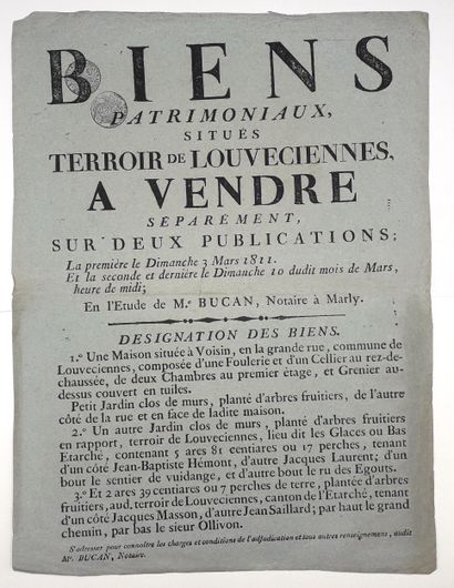 YVELINES. LOUVECIENNES. « Biens patrimoniaux...
