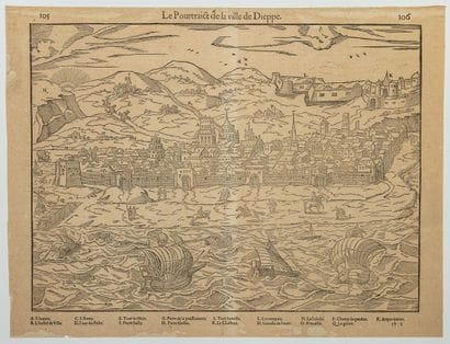 SEINE-MARITIME. DIEPPE. Gravure XVIe: Le...