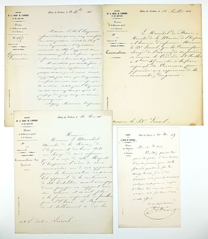 EXPOSITION UNIVERSELLE 1866. 4 lettres à...