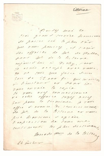 Mérode Princesse DE LA CISTERNE. Louise Caroline...