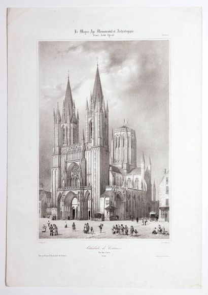 MANCHE. « Cathédrale de COUTANCES, vue sud-ouest....