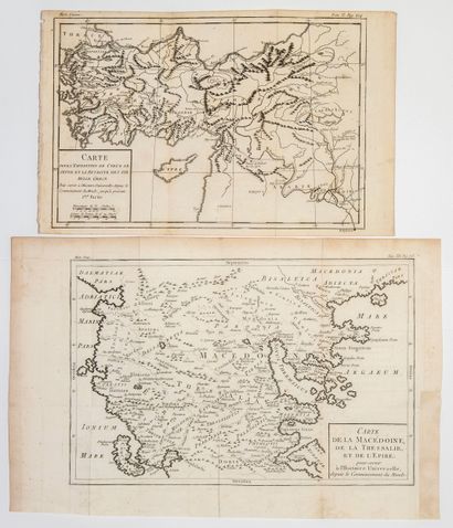GRÈCE et MACÉDOINE. 3 petites Cartes, fin...