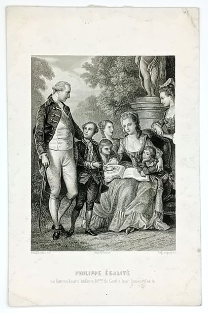 PHILIPPE-ÉGALITÉ. 4 Gravures In-8° : Louis-Philippe...