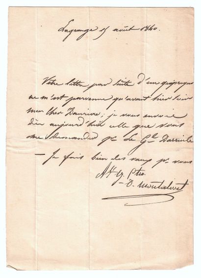 CHER. Comtesse DE MONTALIVET. Adélaïde de...