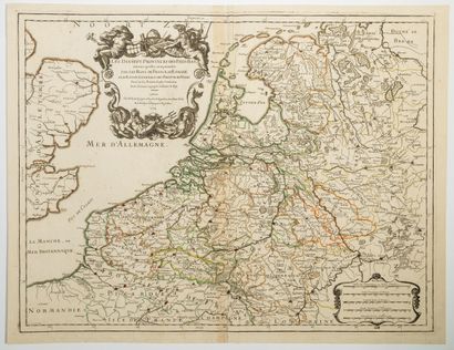 PAYS-BAS. Carte de 1709 : « LES DIX-SEPT...