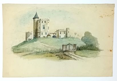 SEINE-MARITIME. « ÉTRETAT. » Anonyme. Dessin...