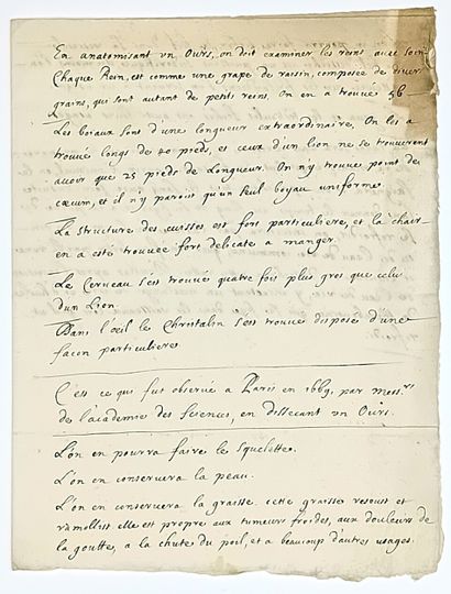 SCIENCE NATURELLE - “Observations à faire...