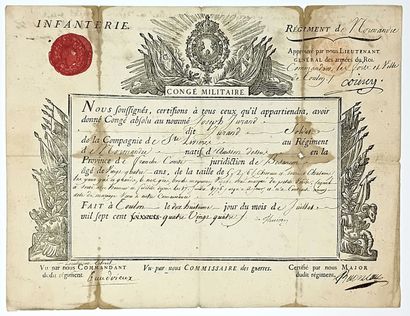 VAR. Pièce signée du Général Jean Baptiste...