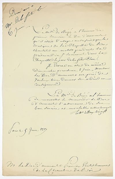 Marquis de DREUX-BRÉZÉ (Henri-Evrard, marquis...