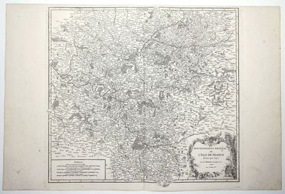ILE DE FRANCE. CARTE de 1754 : «Gouvernement...