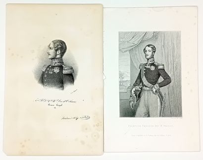 Famille d’ORLÉANS. 6 Gravures in-8° : « Ferdinand...
