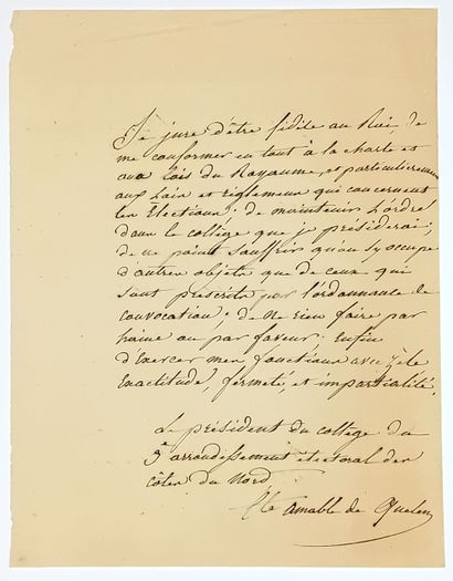 CÔTE-D’ARMOR. Comte Amable de QUÉLEN (1773...