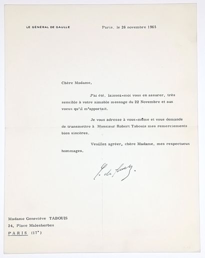 Charles de GAULLE (Lille 1890 – Colombey/...