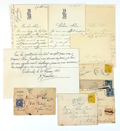 Famille GUERLAIN. 5 Lettres : Gabriel GUERLAIN...