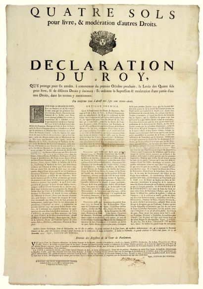 PARLEMENT DE ROUEN. 1732. SEL et DROITS DU...