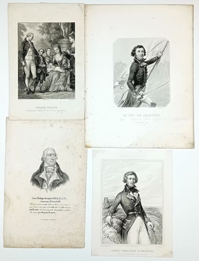 PHILIPPE-ÉGALITÉ. 4 Gravures In-8° : Louis-Philippe...