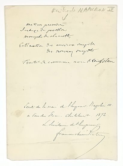 NAPOLÉON III (Charles-Louis-Napoléon BONAPARTE)...
