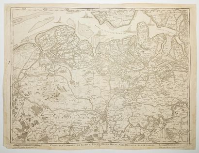 BELGIQUE. « Carte des environs de GAND, L’ÉCLUSE,...