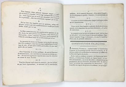 PREMIÈRE CONSTITUTION. FRANÇAISE. - Donnée...