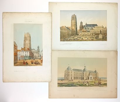 NORD. DUNKERQUE (59). 5 Gravures de la série...