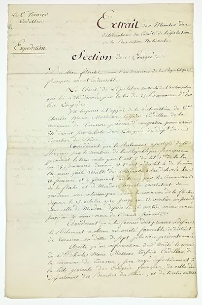 CONVENTION NATIONALE. Extrait des minutes...