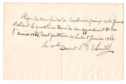 La Maréchale DAVOUT, née Louise Aimée Julie...