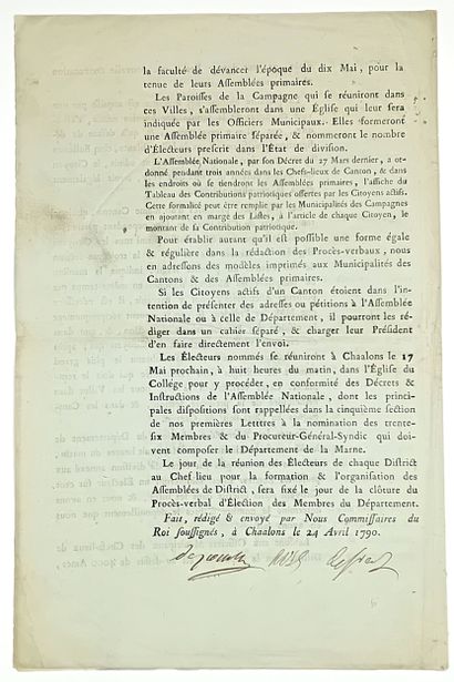 MARNE - Convocation et règlement des Assemblées...