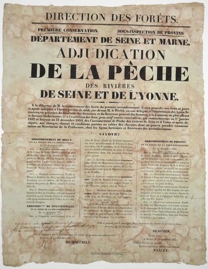 SEINE-ET-MARNE. 1831. Direction des FORÊTS....