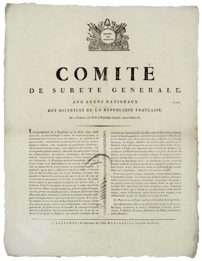 LESPARRE MÉDOC (GIRONDE). 1794. Adresse du...