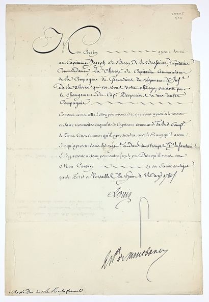 LOUIS XVI. MONTBAREY (Alexandre,.. de St-Mauris,...