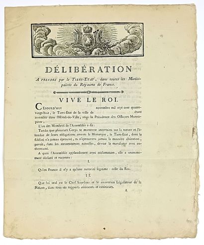 TIERS-ÉTATS - Modèle de “DÉLIBÉRATION à prendre...