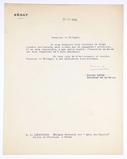 Pierre LAVAL, Président du Conseil, Ministre,...
